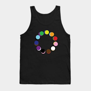 Rainbow dots circle Tank Top